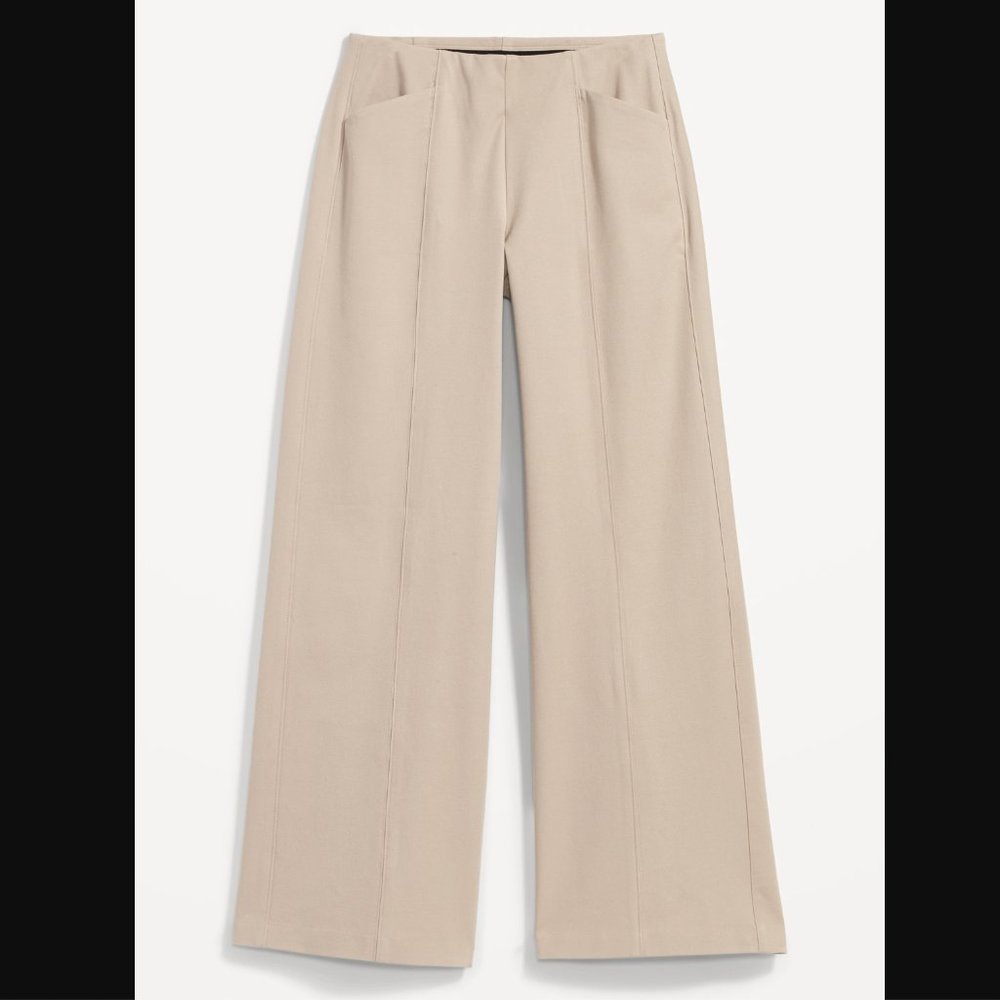 High-Waisted Pull-On Pixie Wide-Leg Pants for Women